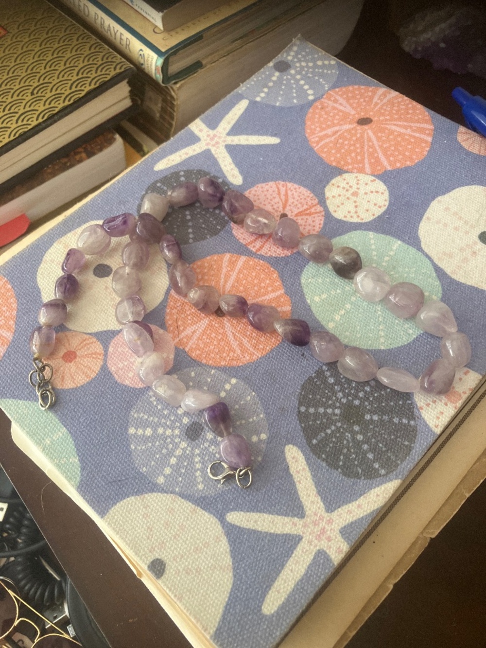 Amethyst bead necklace